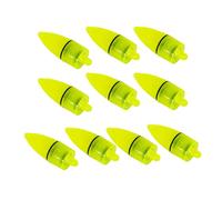 AMSLSIU 10 Piezas de Alarma de mordedura Pesca, indicador Brillo, Luces luz Nocturna Profesionales, Clip Verde, Kit Herramientas con Sensor Movimiento para caña, Typ 1