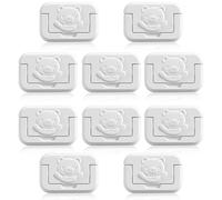 AMSLSIU 10 piezas de cubiertas de toma corriente para bebés, protectores toma corriente para bebés, Protector seguridad para niños a prueba golpes, tapas plástico para pared, 2 agujeros, 10 piezas