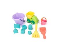 AMSLSIU 11 unids/Set de Juguetes de Playa para niños pequeños, Juego Arena portátil para niños, Castillo, Juguete, Festival, Regalos cumpleaños, Color Aleatorio para niñas