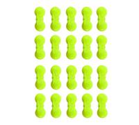 AMSLSIU 20 Piezas Campana de Pesca Cuentas Doble Anillo Alarma alertas sonajero Poste Luminoso línea iluminación Terminal atraer Equipo, Amarillo