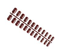 AMSLSIU 24 piezas en forma de cuadrado sólido colorido ataúd uñas postizas DIY novela francesa elegante color-uñas rápidas para salones de manicura , seis