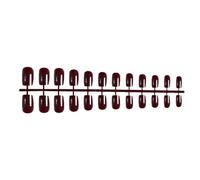 AMSLSIU 24 piezas en forma de cuadrado sólido colorido ataúd uñas postizas DIY novela francesa elegante color-uñas rápidas para salones de manicura , nueve