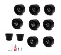 AMSLSIU 8 Uds Rueda de patín Accesorio de monopatín Accesorios Deportivos en línea Ruedas Patines Ruedas Velocidad con Cabezal Freno, Negro