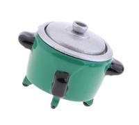 AMSLSIU Accesorios de Cocina para Olla arrocera de casa de muñecas. Exquisita Miniatura Verde Oscuro Que Mejora enormemente la Experiencia de Juego en los