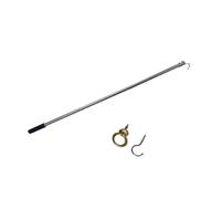 AMSLSIU Accesorios del kit del Para sistema de bajada de escalera Barra tracción acero inoxidable Cómodo acceso al ático Gancho almacenamiento Cuerdas cable Poste extensión Gancho