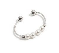 AMSLSIU Anillo de metal para dedos, kit de joyería colgante, anillos cuentas, exquisita perla Artificial, regalo cumpleaños diseño especial larga duración