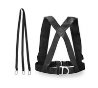 AMSLSIU Arnés de trineo con correas para los hombros Neumático ajustable que tira del chaleco del pecho Cinturón Entrenador Hombres Mujeres Equipo de entrenamiento resistencia