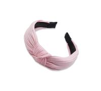 AMSLSIU Aro para el pelo de ala ancha, suministros para lavarse la cara, diadema anudada, ropa elegante, accesorio a juego, diadema de punto para niñas y adultos, G612 rosa