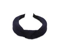 AMSLSIU Aro para el pelo de ala ancha, suministros para lavarse la cara, diadema anudada, ropa elegante, accesorio a juego, diadema de punto para niñas y adultos, Azul oscuro