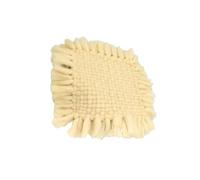 AMSLSIU Atrezos para fotografía de bebés Manta Ganchillo a Mano Grueso Cuadrado Relleno Foto cojín Decorativo 4545 bebé recién Nacido, Amarillo Beis, 45 * 45cm