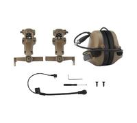 AMSLSIU Auriculares con micrófono para Casco, rotación multiángulo, adaptación Ajustable para una Mejor comunicación, Orejeras para el Trabajo, Auriculares sin cancelación