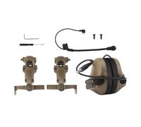 AMSLSIU Auriculares de comunicación con Orejeras para construcción, siega y protección auditiva con micrófono Intercambiable Izquierdo y Derecho para Casco versátil.