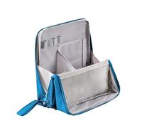 AMSLSIU Bolsa de Maquillaje de Gran Capacidad con Compartimentos para un fácil Acceso a Todo. Bolsa de Maquillaje de Tela Oxford. Neceser Grande para Hombre, Azul