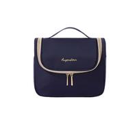 AMSLSIU Bolsa de Maquillaje de Gran Capacidad: para Viajar o para el Diario Bolsa cosméticos poliéster Almacenamiento Portátil Suficiente a Prueba Agua para el día a día, Armada