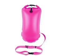 AMSLSIU Bolsa de natación boya Salvavidas Inflable con cinturón Ajustable Deportes acuáticos Impermeable Color Brillante Paquete Bolsas de Boquilla Aire, Rosa roja