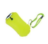 AMSLSIU Bolsa de natación boya Salvavidas Inflable con cinturón Ajustable Deportes acuáticos Impermeable Color Brillante Paquete Bolsas de Boquilla Aire, Amarillo