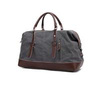 AMSLSIU Bolsa de Viaje de Gran Capacidad, Bolsos Mano Impermeables, Piel Vaca, Resistente al Desgaste, Bolsas Almacenamiento duraderas a la Moda para Mujer, Gris
