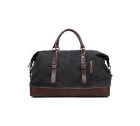 AMSLSIU Bolsa de Viaje de Gran Capacidad, Bolsos Mano Impermeables, Piel Vaca, Resistente al Desgaste, Bolsas Almacenamiento duraderas a la Moda para Mujer, Negro