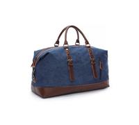 AMSLSIU Bolsa de Viaje de Gran Capacidad, Bolsos Mano Impermeables, Piel Vaca, Resistente al Desgaste, Bolsas Almacenamiento duraderas a la Moda para Mujer, Azul