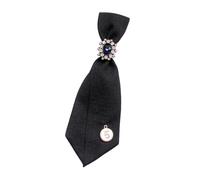 AMSLSIU Broche, alfiler, collar, collar, recuerdo de fiesta, pajaritas, impresionante estilo retro, accesorios elegantes para ocasiones especiales, elegante broche, pajarita, negro, 6x20cm