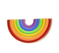 AMSLSIU Broches coloridos Iris sandía piña joyería elegante esmalte solapa pines niños niñas para ropa suéter