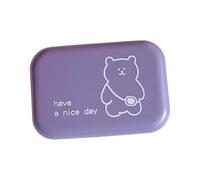 AMSLSIU Caja de Lentes de Contacto portátil con Espejo para el Cuidado los Ojos Estuche para Lentes Contacto Protector Repuesto Accesorios para contenedores Belleza, Púrpura