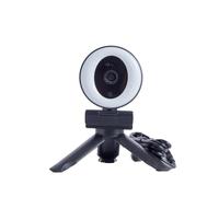 AMSLSIU Cámara de transmisión en para Vivo con Enfoque automático de definición 2K Gran Cámara Web USB panorámica de 360 ° con Anillo de luz de Relleno de Audio