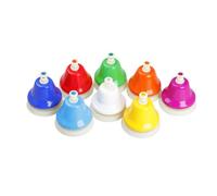 AMSLSIU Campana de Mano Colorida de 8 Notas, Juguete para niños, Instrumento percusión, Conjunto Aprendizaje Musical, Regalo Educativo para bebés, Principiante
