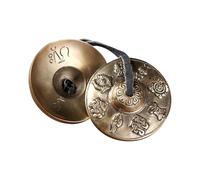 AMSLSIU Campanas de carillón para meditación, instrumento de percusión, platillos tibetanos Tingsha duraderos, para prácticas de meditación y atención plena, instrumento de