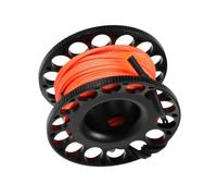 AMSLSIU Carrete de Buceo, Seguridad Profesional, Cuerda de Densidad, Carrete Buceo Aluminio con mosquetón, Accesorios natación, Negro