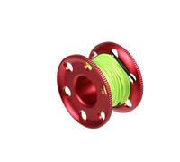 AMSLSIU Carrete de Seguridad Profesional, Cuerda de Densidad, Bobina tecnología Cueva con Gancho a presión, Equipo Suministros natación para Deportes acuáticos, Rojo