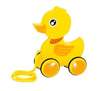 AMSLSIU Carrito de Animales con Cuerda para bebés, Ideal para desarrollar Habilidades de Aprendizaje Mediante Actividades lúdicas y fáciles de jalar. , Pato
