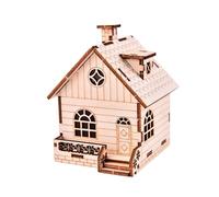 AMSLSIU Casa de para Madera con manivela, Modelo de casa Musical, una manualidad Encantadora y Divertida Que Despierta la curiosidad y el ingenio de los