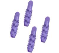 AMSLSIU Clip de raíz de pelo voluminizador de 4 piezas, rizador de plástico portátil, pinza de rodillo, abrazadera de estilo para el hogar, rizador para niñas, Violeta