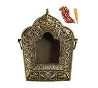 AMSLSIU Colgante de oración tibetano, exquisita caja Gawu de aleación de cobre, hecha a mano, para oraciones y ceremonias, duradera y resistente al desgaste, colección de