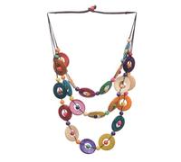 AMSLSIU Collar de concha de Puka con cuentas de Para madera de coco, bellamente elaborado, impresionante, imprescindible para adictos a la joyería, collar, gargantilla de