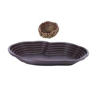 AMSLSIU Comedero para Tortugas con rampa. Baño para Reptiles. Un Lugar cómodo para Alimentar a Las Mascotas acuáticas. Tazón de Agua con rampa para