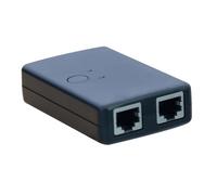 AMSLSIU Conmutador de Red de 2 entradas, 1 Salida, 1000 Mbps, conmutador Manual con Cable USB, probador concentrador Adaptador 2 vías para Compartir