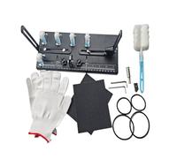 AMSLSIU Cortador de botellas de vidrio con 2 cuchillas resistentes y 5 ruedas apoyo. Corte preciso botellas redondas y lámparas en todo momento. No apto para vino cuadradas, Negro