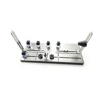 AMSLSIU Cortador de botellas de vidrio con 2 cuchillas resistentes y 5 ruedas apoyo. Corte preciso botellas redondas y lámparas en todo momento. No apto para vino cuadradas, color primario