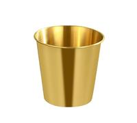 AMSLSIU Cubitera de acero inoxidable portátil para enfriar vino y bebidas, ideal para fiestas. Mantiene el hielo fresco durante horas. También sirve, oro, 0.7 L