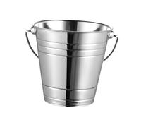 AMSLSIU Cubo de hielo de acero inoxidable: un lugar sin estrés para bebidas frías, champán y aperitivos. El cubo está hecho de acero inoxidable, Plata, 3000 ml