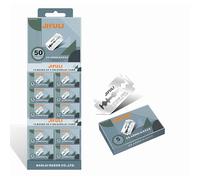 AMSLSIU Cuchillas de afeitar para hombres Hoja de acero inoxidable Maquinillas de afeitar de seguridad clásicas Herramienta de belleza de afeitado limpio y preciso Cara Pierna Axilas, Tipo 3