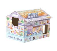 AMSLSIU Cueva de Castillo, Refugio para Gatos, rincón de Juego para Gatos, promueve la Actividad y la Salud con un Tablero rascador y un Espacio para anidar, casa, Refugio para, apartamento, cojín