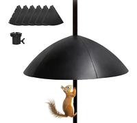 AMSLSIU Deflector de Ardilla Duradero para Poste de comedero para pájaros | que las ardillas trepen molestando a los pájaros y comederos que anidan mapaches Protector a prueba de ardillas de acero con