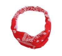 AMSLSIU Diadema deportiva de moda, botones de estilo Vintage ajustables, estampado de algodón, diademas para el cuidado de la piel, accesorios de decoración, Rojo