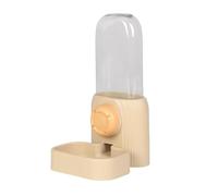 AMSLSIU Dispensador de Agua para Gatos con Capacidad de 520ml en Jaula o Colocar sobre la, bebederos ABS Calidad alimentaria para Gatos, Cuenco Agua, Color Albaricoque