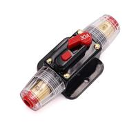 AMSLSIU Disyuntor de camión de coche autorecuperación 30A 50A 80A 1250A 150A soporte con reinicio Manual barco marino yate RV 12V 24V, 30A