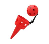 AMSLSIU Diversión Familiar con Juego de atrapar Pelotas, Juguete de integración sensorial, Entrenamiento, Actividades de Juego al Aire Libre en Interiores, Rojo, 16.5 cm