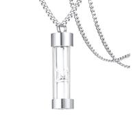 AMSLSIU Elegante colgante de urna, joyería de cremación en plata para honrar recuerdos de toda la vida. Letras perfumadas. Exquisitos recuerdos y souvenirs. Joyería de